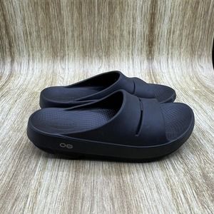 Oofos Ooriginal Slide Recovery Sandals Womens Size 8 Black Comfort Shoes